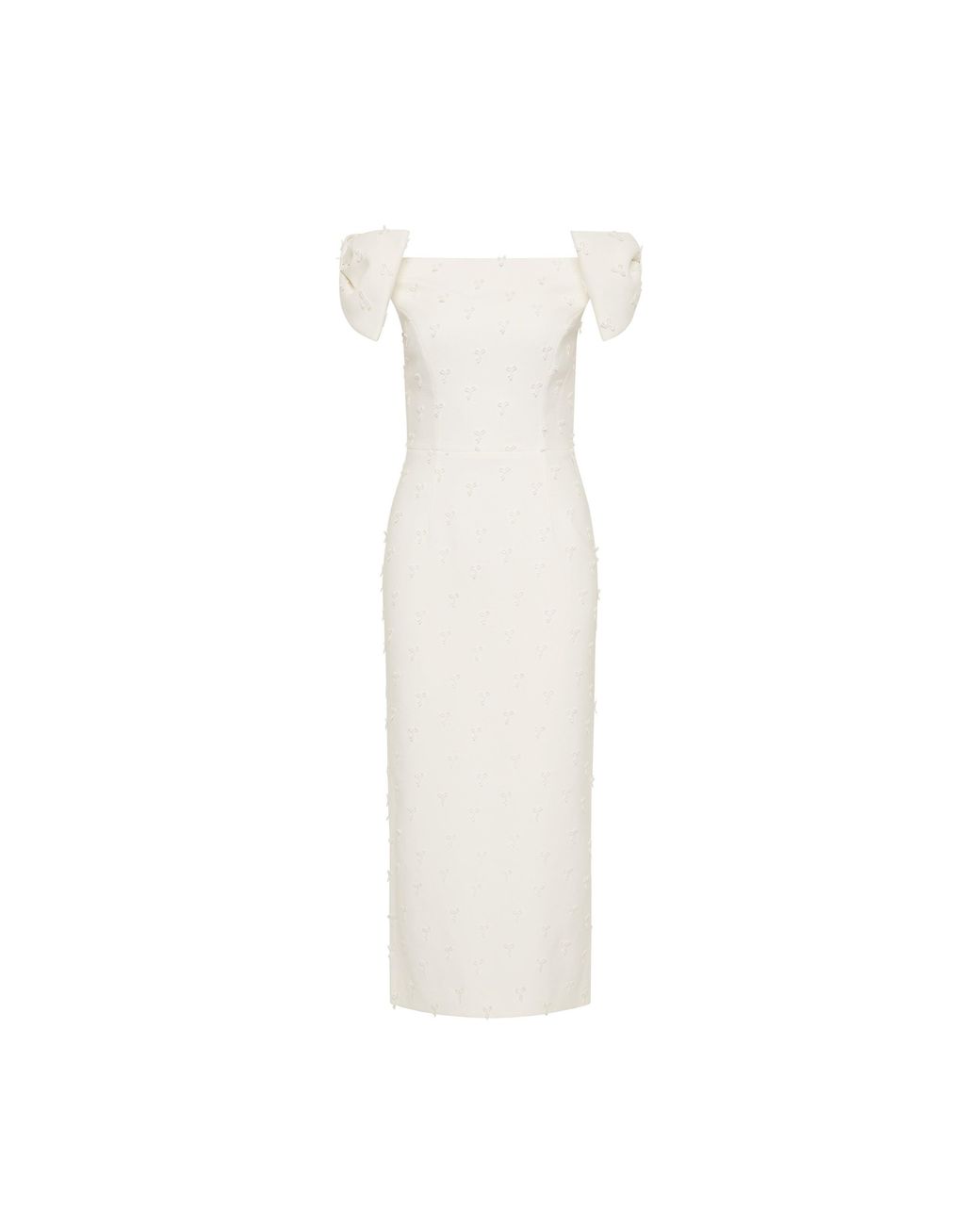 Rebecca Vallance White Mariee Midi Dress