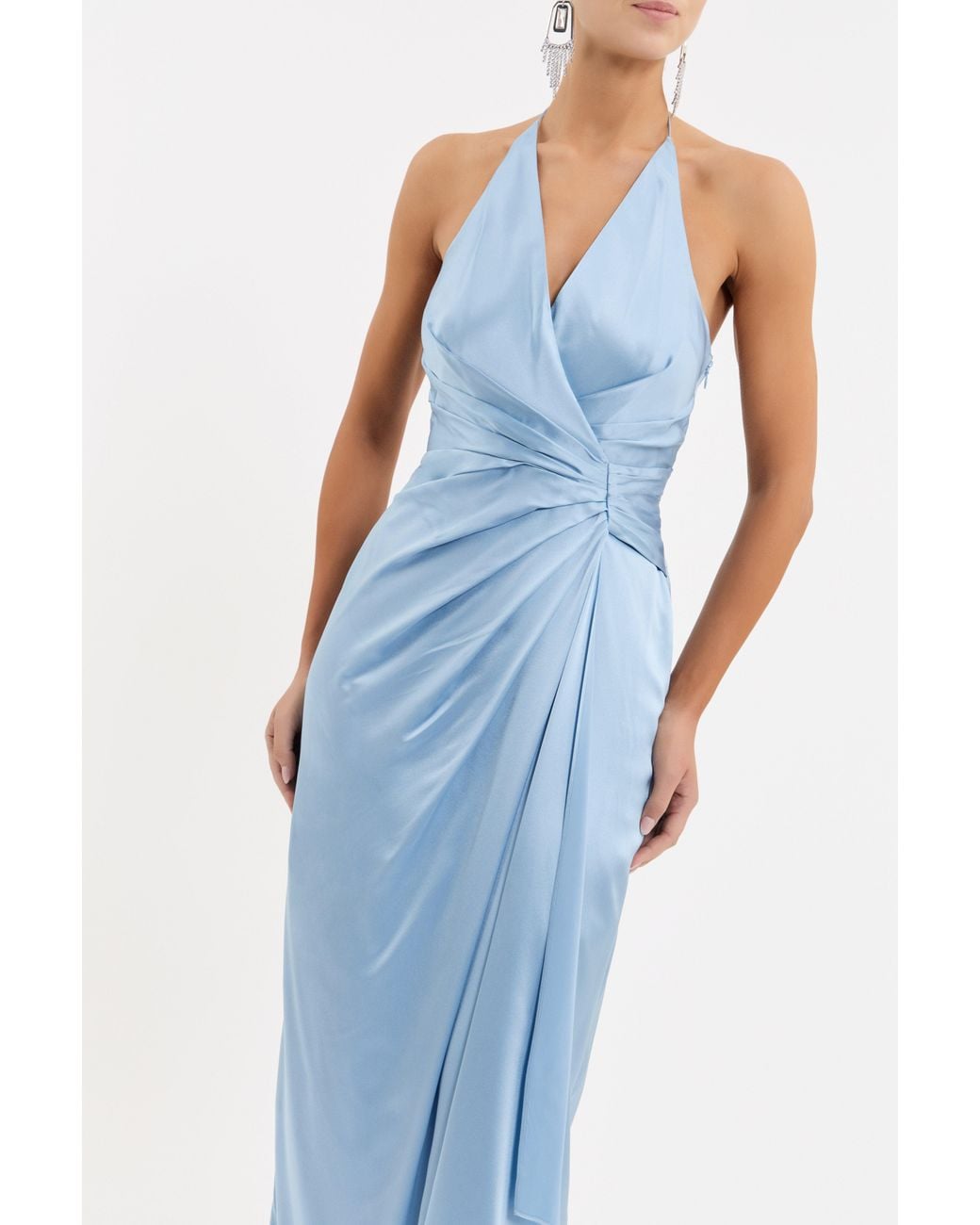 Rebecca Vallance Blue Billy V Neck Maxi Dress