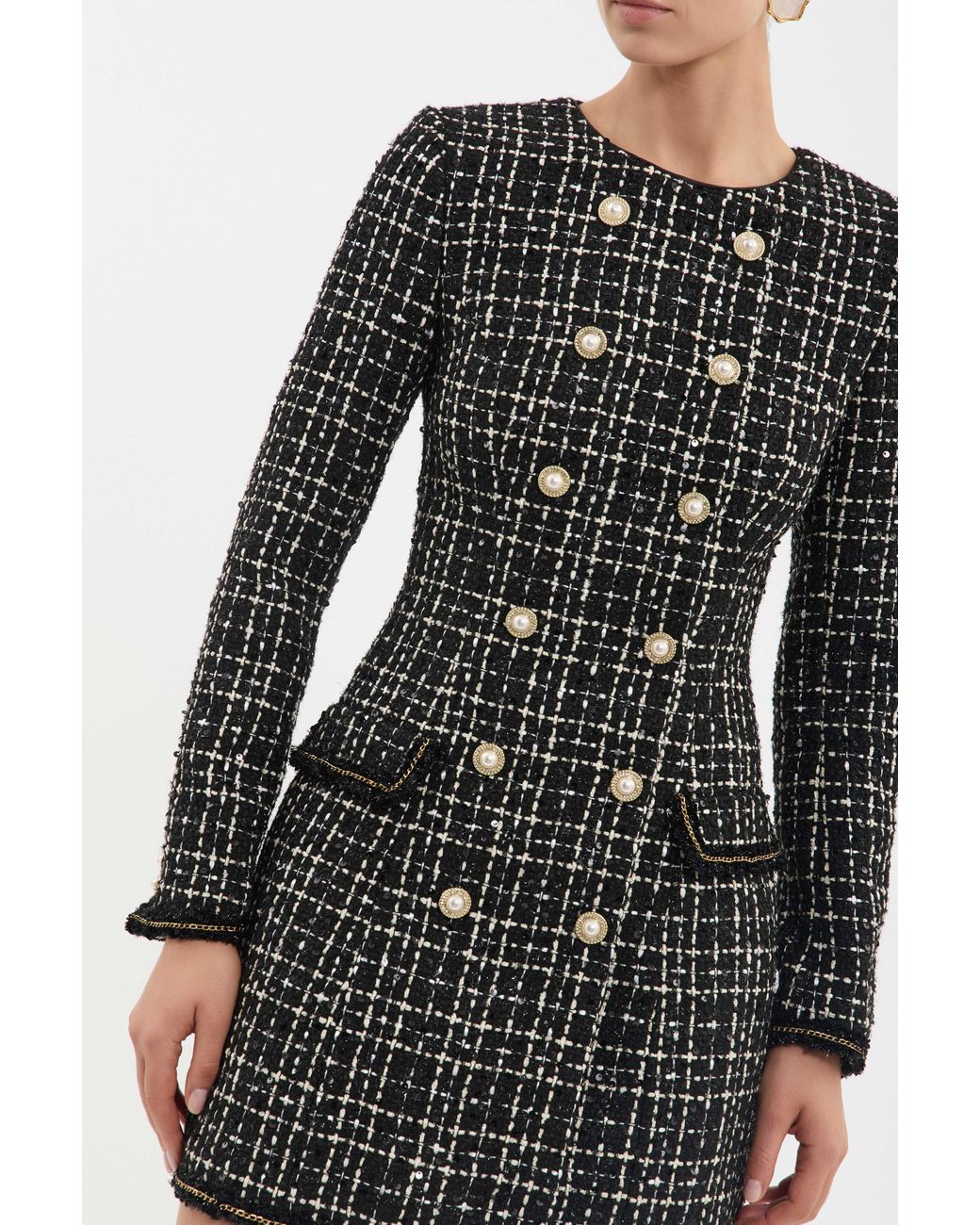 Rebecca Vallance Black Meringue Blazer Mini Dress