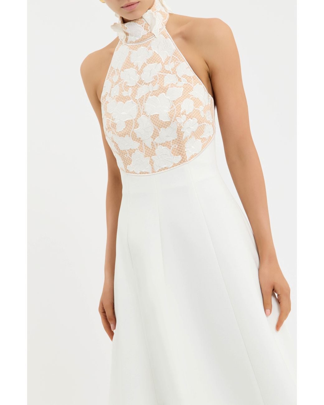 Rebecca Vallance White Parrish Midi Dress