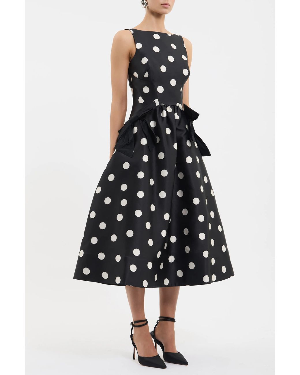 Rebecca Vallance Black Bacio Midi Dress