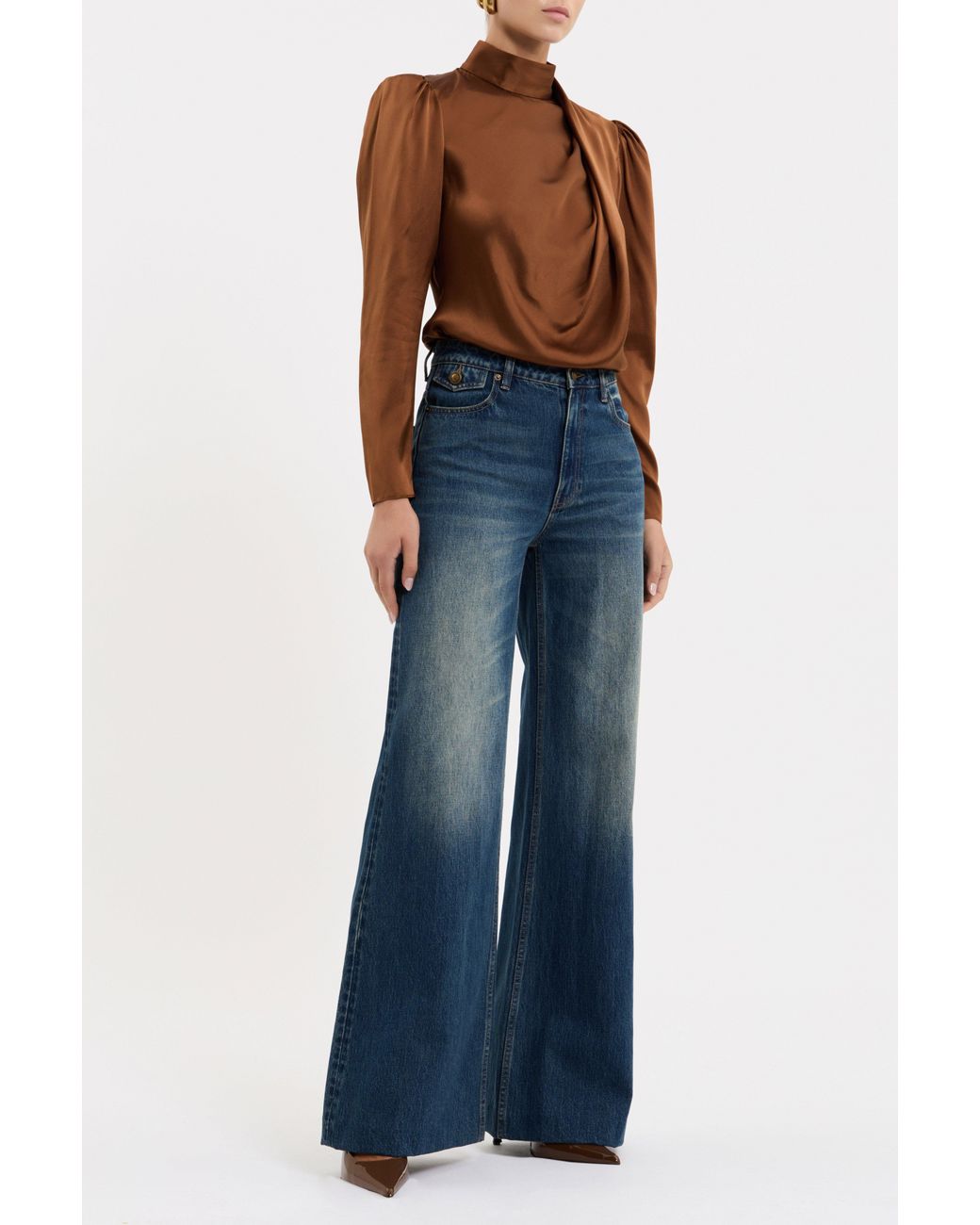Rebecca Vallance Brown Phoenix Rose Long Sleeve Top