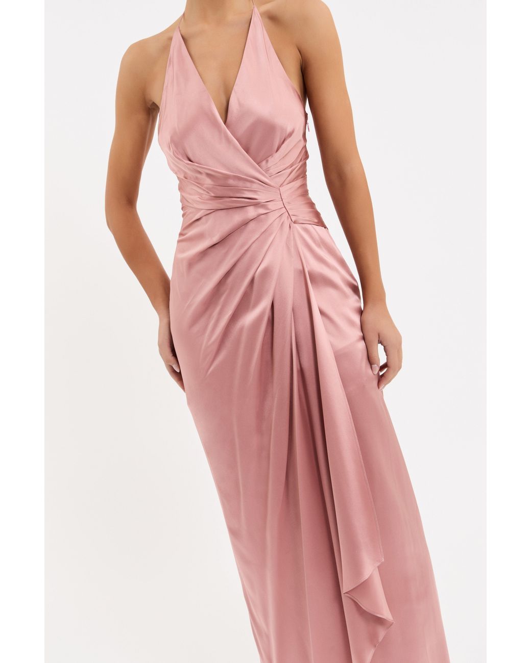 Rebecca Vallance Pink Billy V Neck Maxi Dress