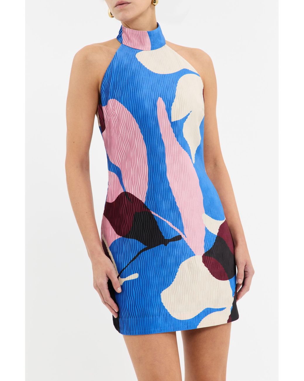 Rebecca Vallance Blue Mika Mini Dress
