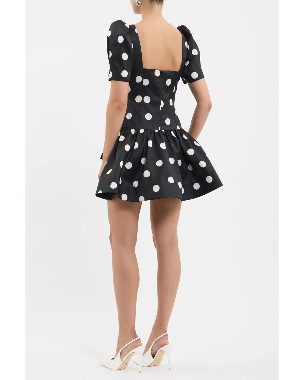 Rebecca Vallance Black Bacio Short Sleeve Mini Dress