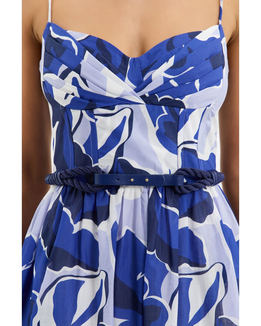Rebecca Vallance Blue Paros Midi Dress