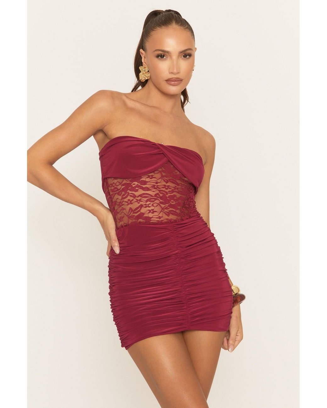 slim fit dress slacks Wine Lace Draped Maxi Dress | Dresses