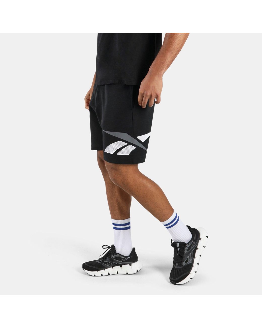 Reebok Black Logo Placecement Pique Shorts for men