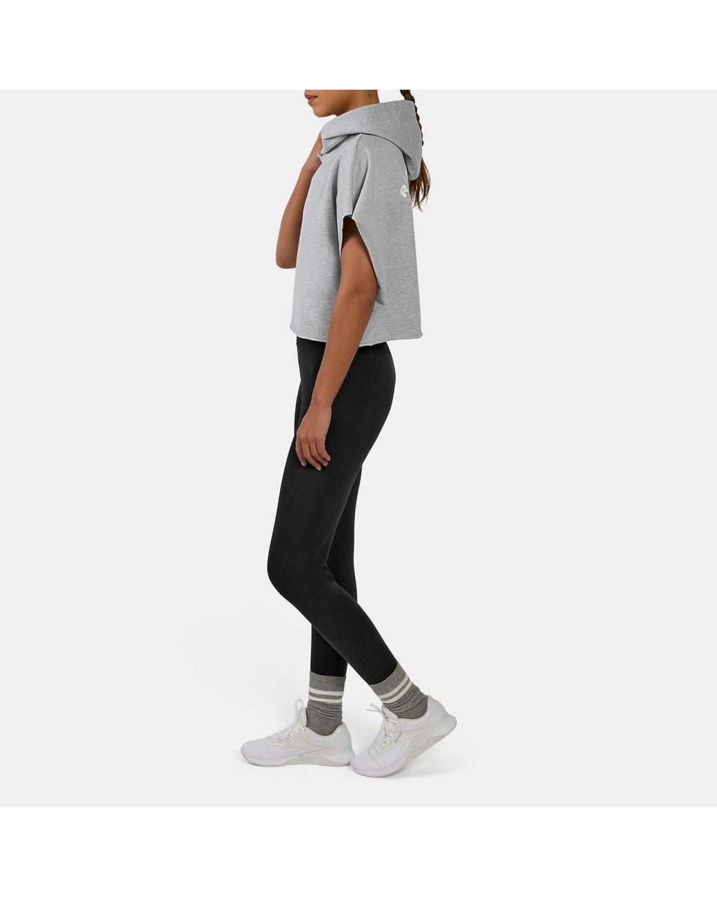 Reebok Gray Lux Graphic Sleeveless Hoodie