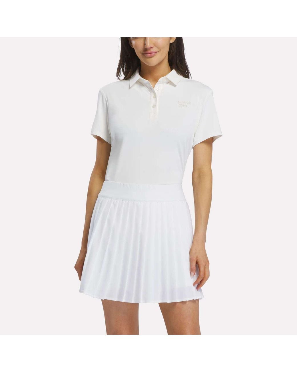 Reebok White Solid Core Polo Shirt