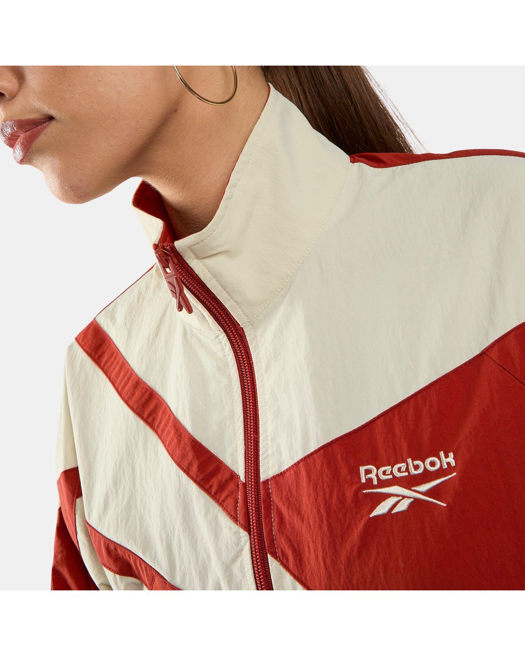 Reebok Red Icon Open Hem Track Top