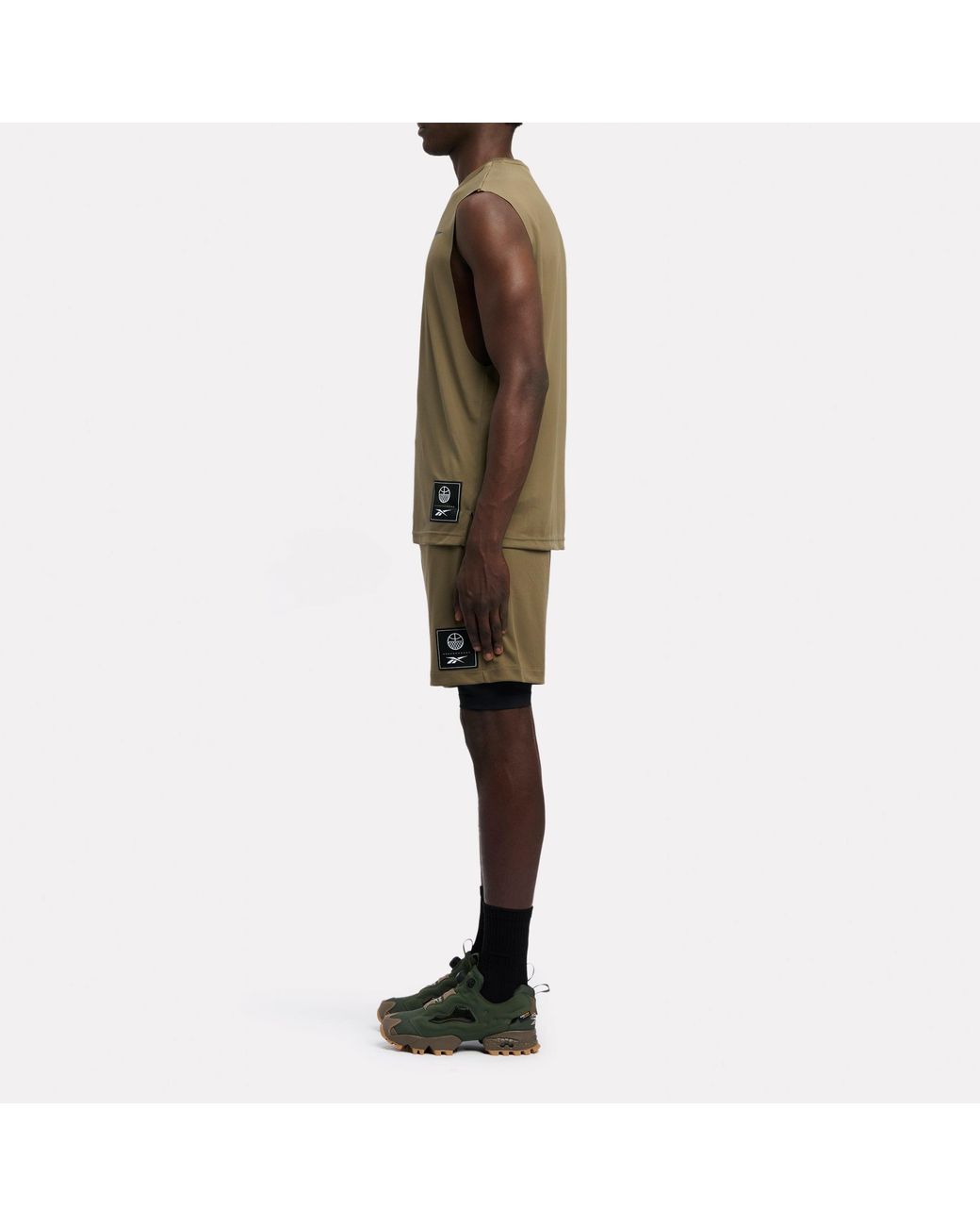 Reebok Green Id Basketball Logo Tank