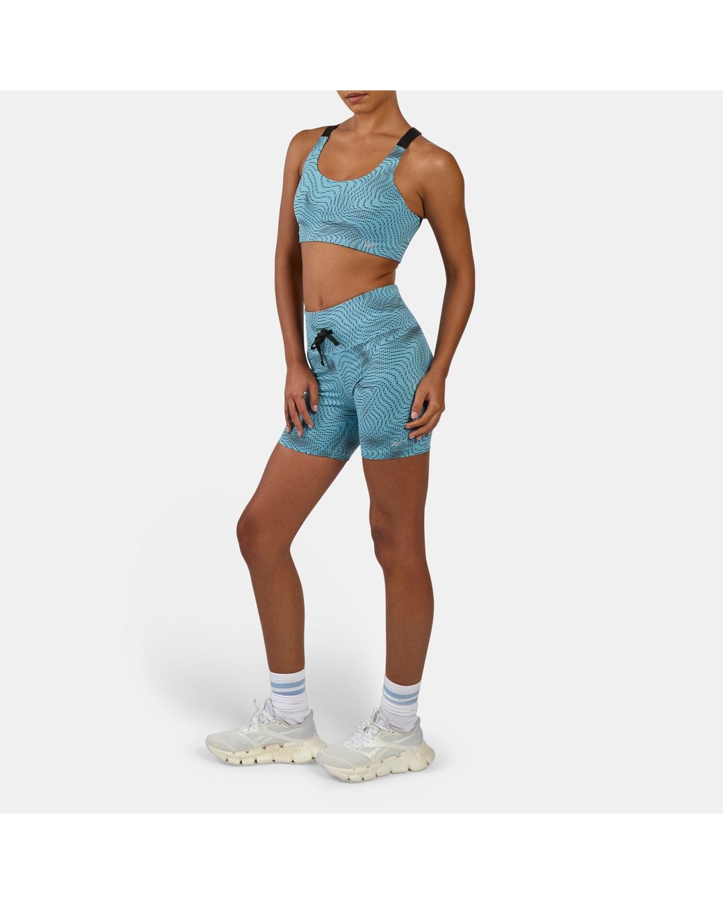 Reebok Blue Rbk Lab Running Printed Sports Bra