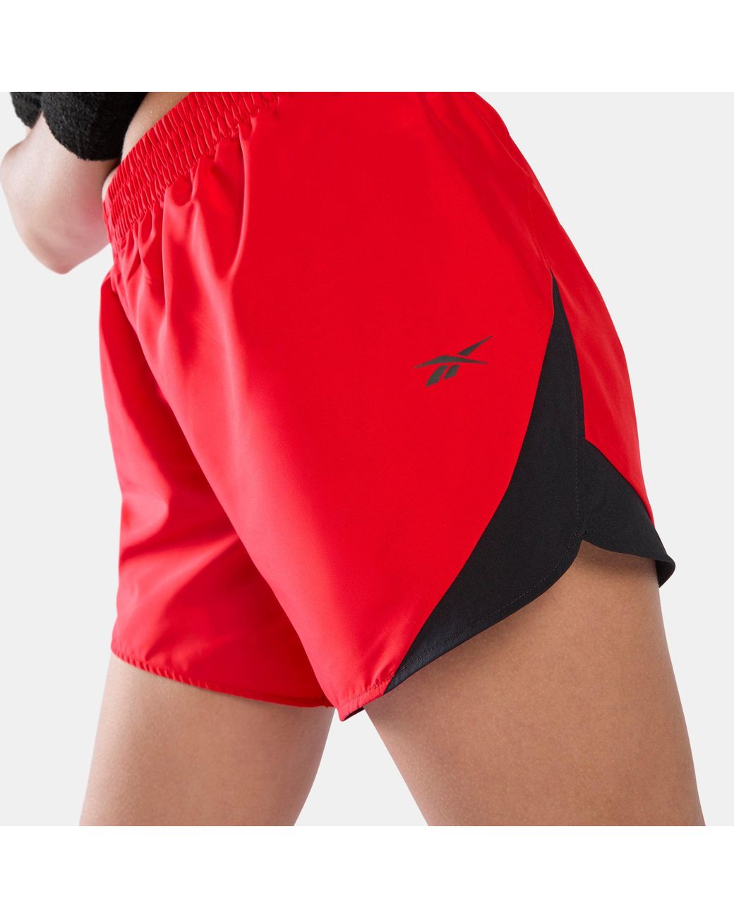Reebok Red Id Train Colourblocked Woven Shorts