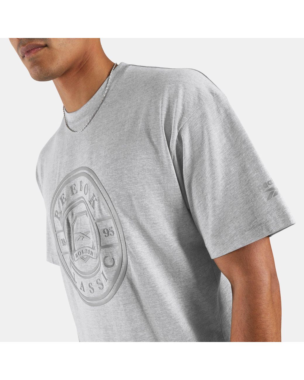 Reebok Gray Crest T-Shirt for men