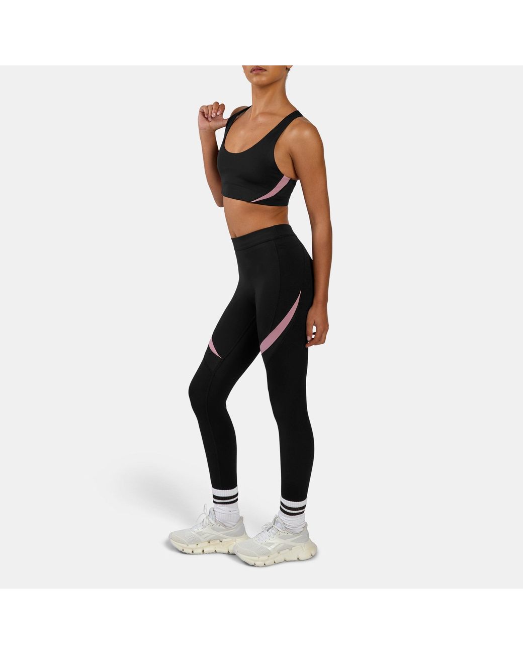 Reebok Black Lux High-Rise Colorblock Leggings