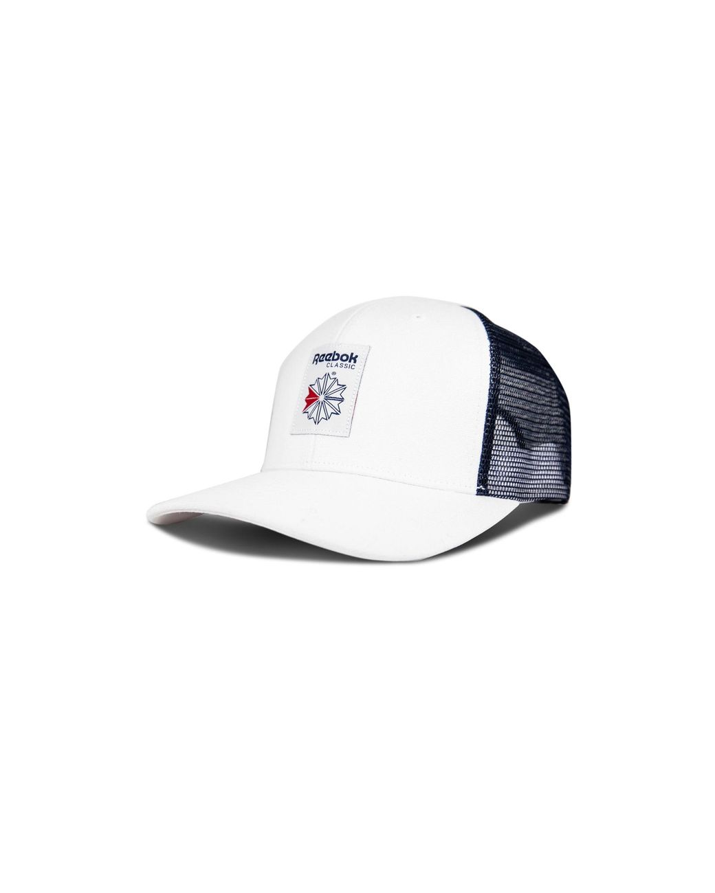 White Reebok Cap Reebok Woven Patch Vector Trucker Cap in White | Lyst
