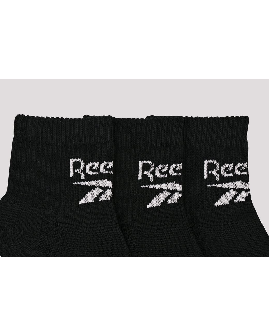 Reebok Black Classic Core Ankle Socks (3 Pair Pack)