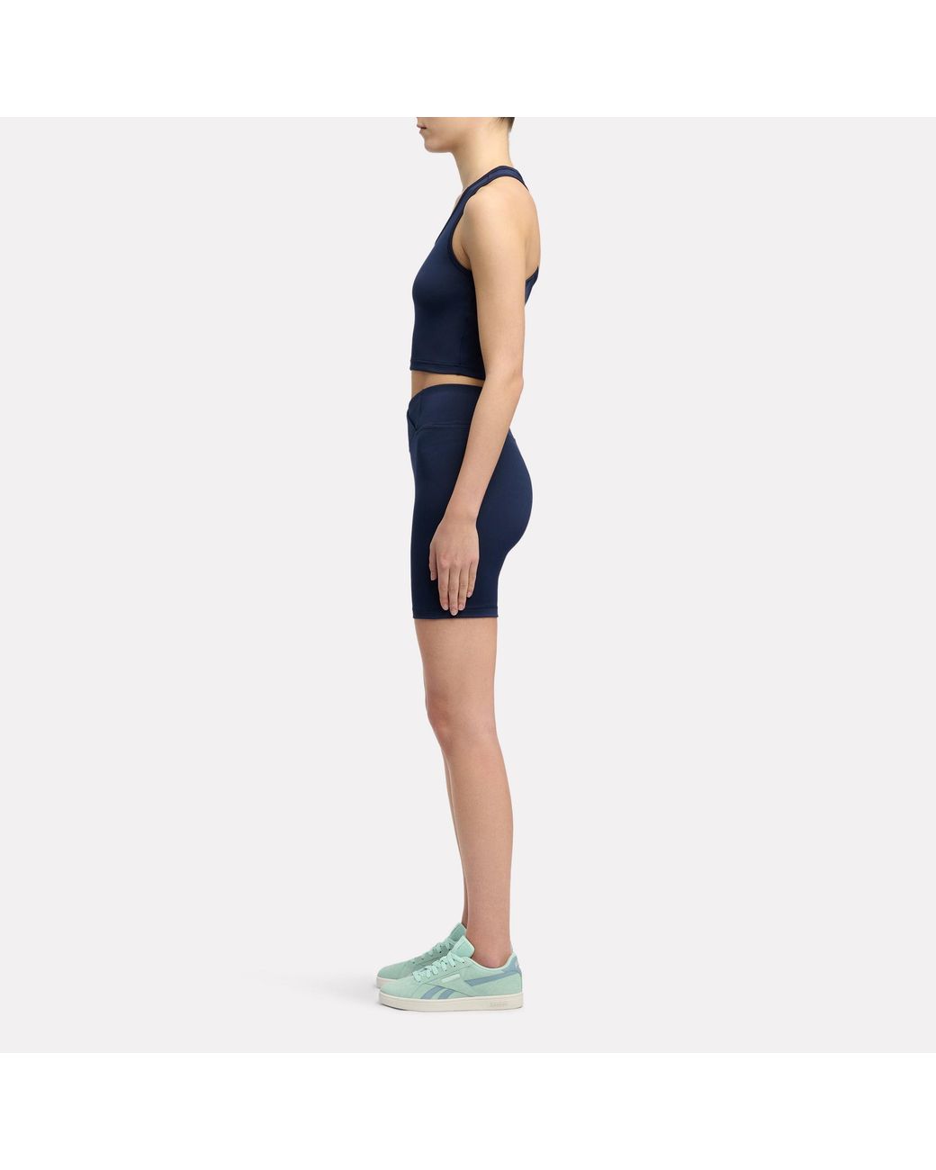 Reebok Blue Id Train High Rise 6.5" Biker Shorts