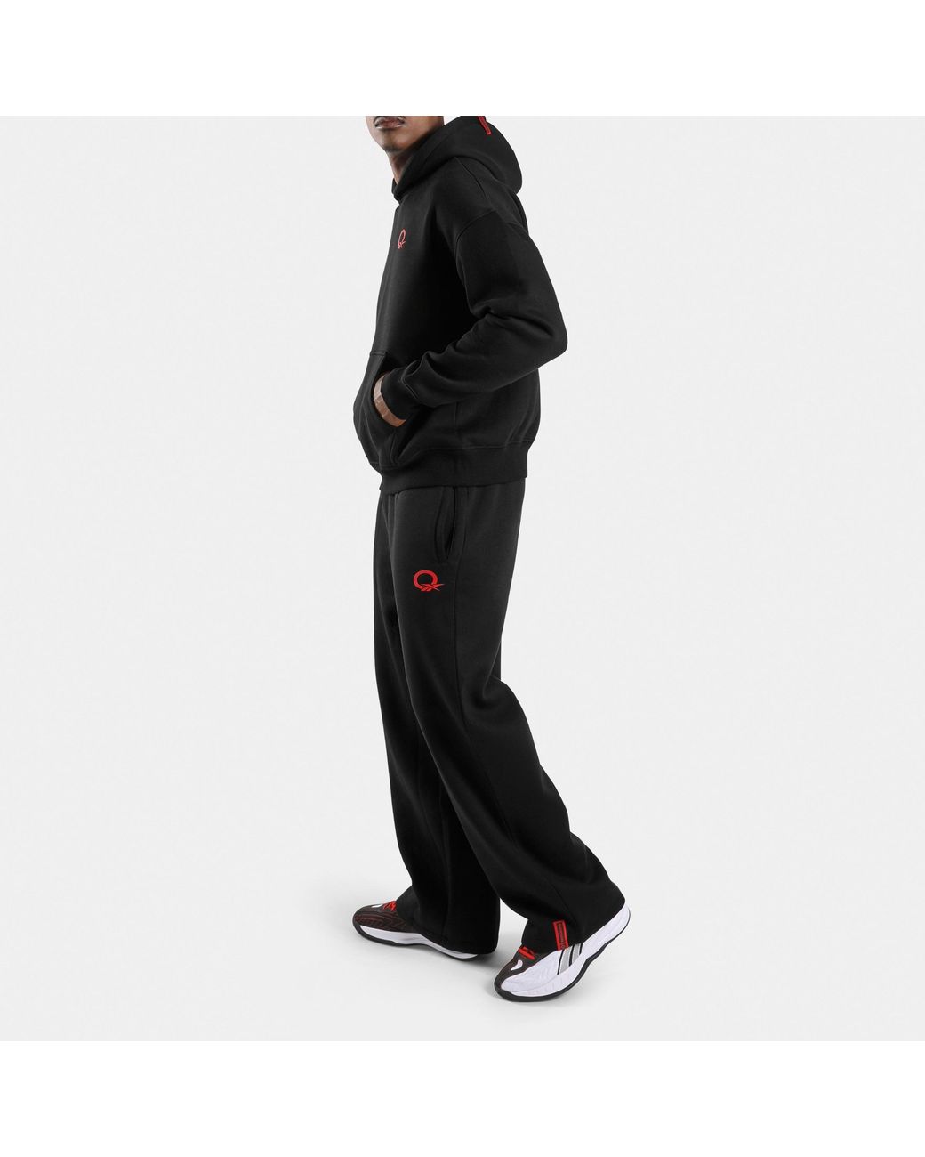 Reebok Black Allen Iverson Relaxed Brushed Fleece Hoodie