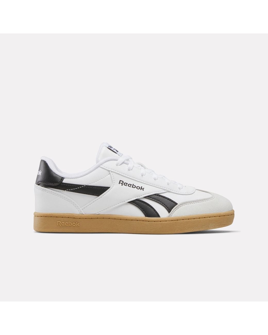 Reebok White Smash Edge Junior Trainers, Gum