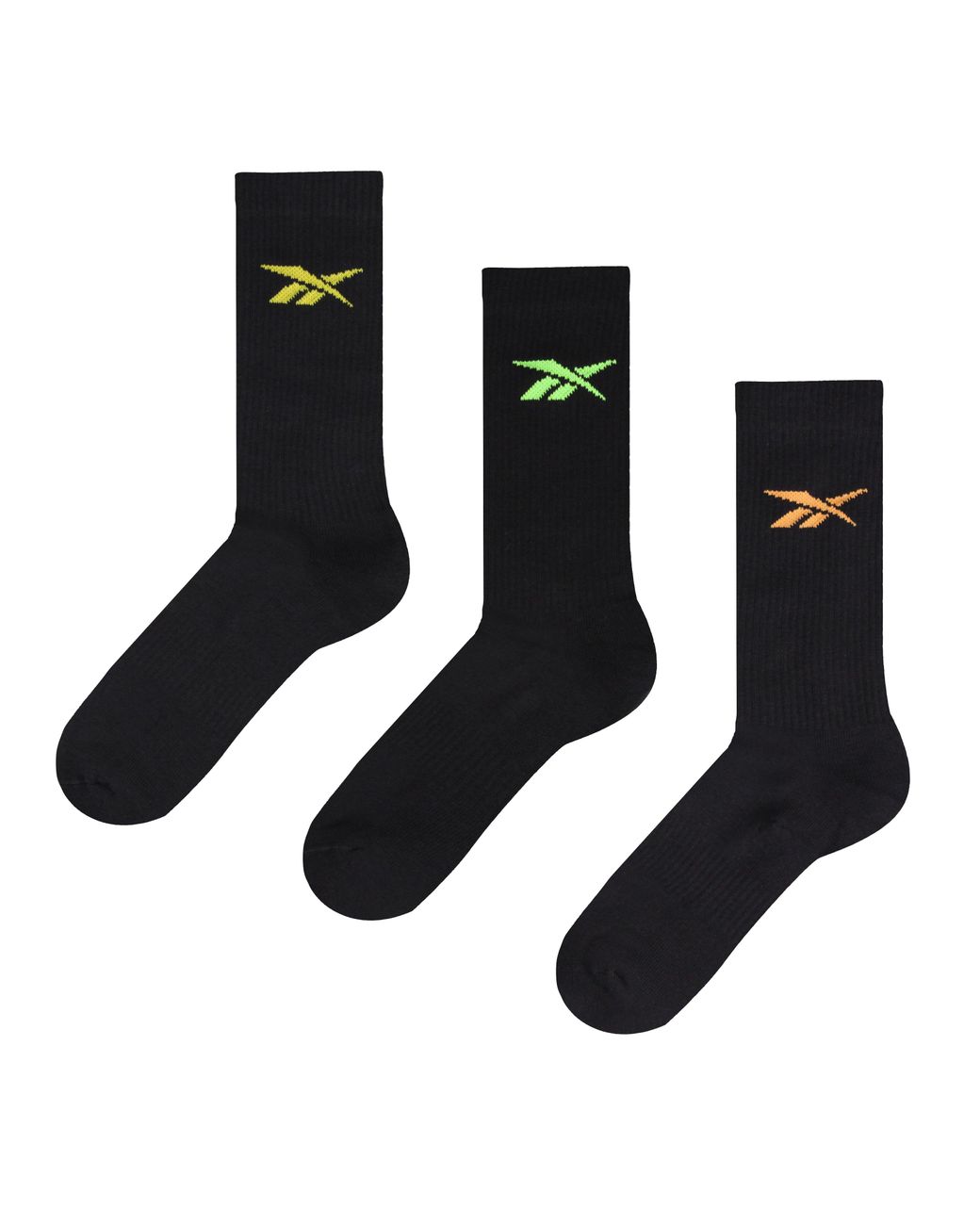 Reebok Black Sports Essentials Crew Socks (3 Pack)