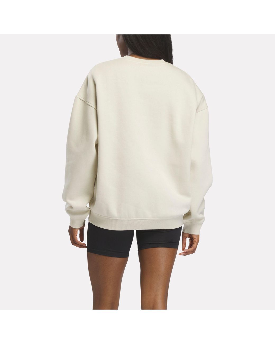 Reebok White Logo Crewneck Sweatshirt