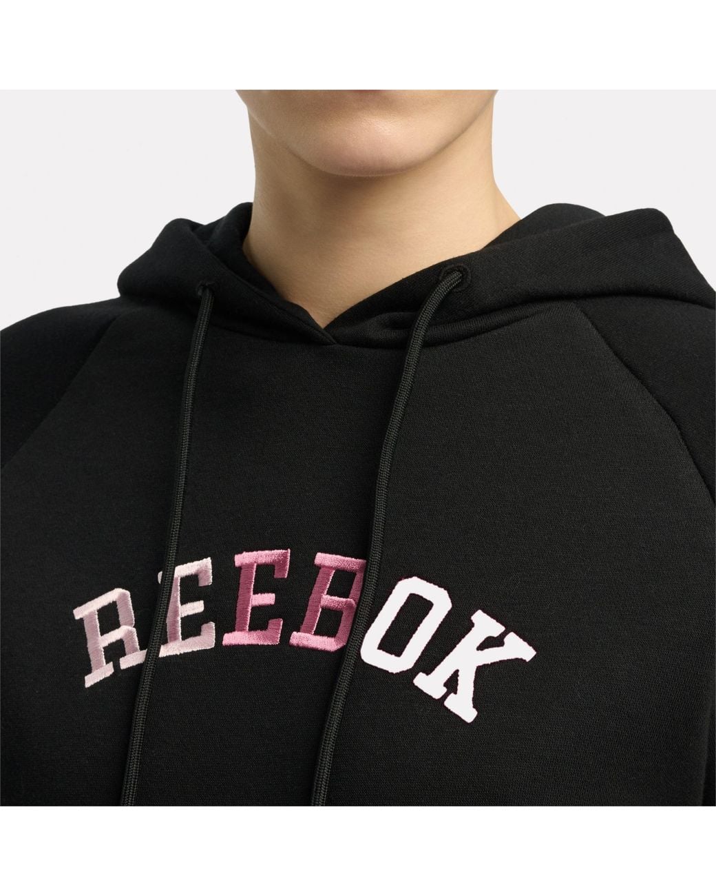 Reebok Black Ombre Logo Fleece Hoodie