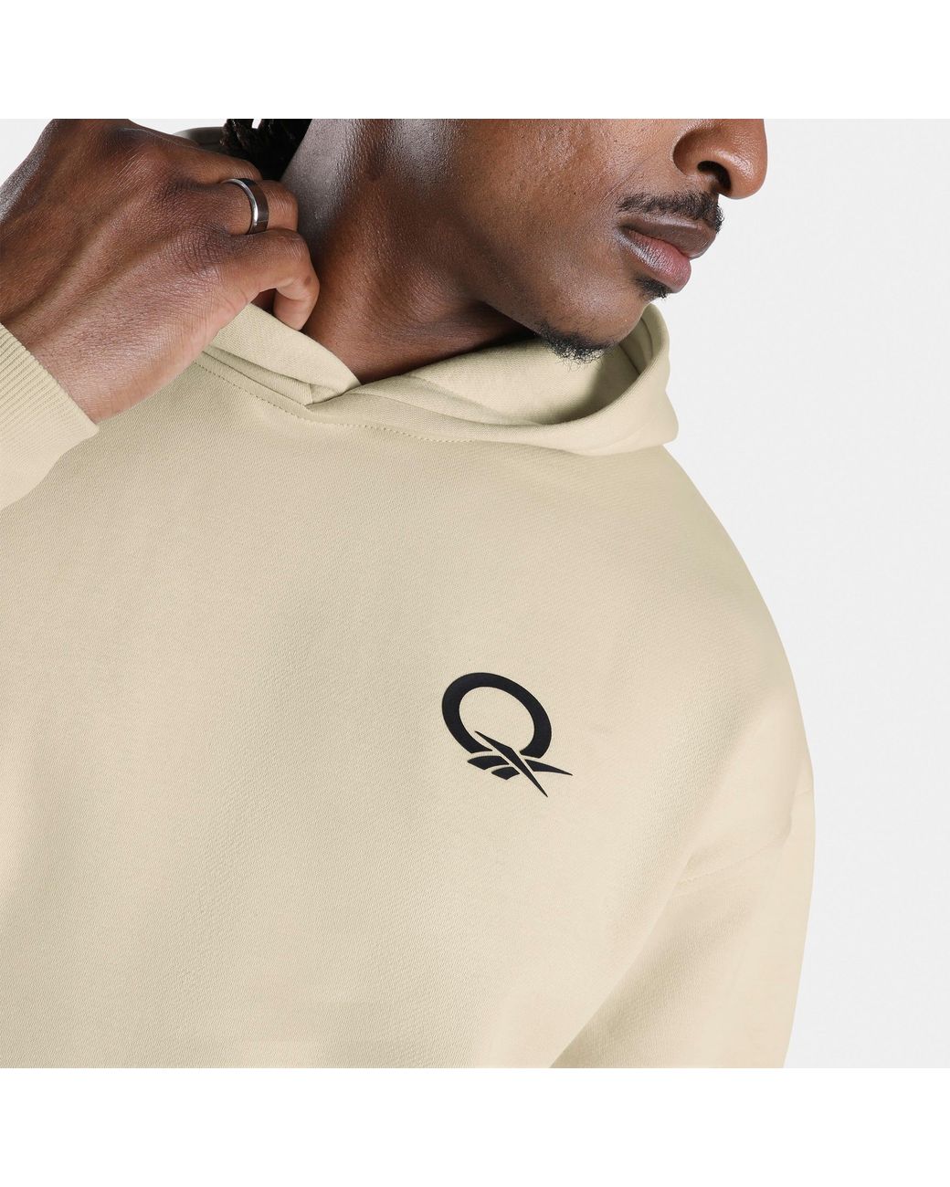 Reebok Natural Allen Iverson Relaxed Brushed Fleece Graphic Hoodie