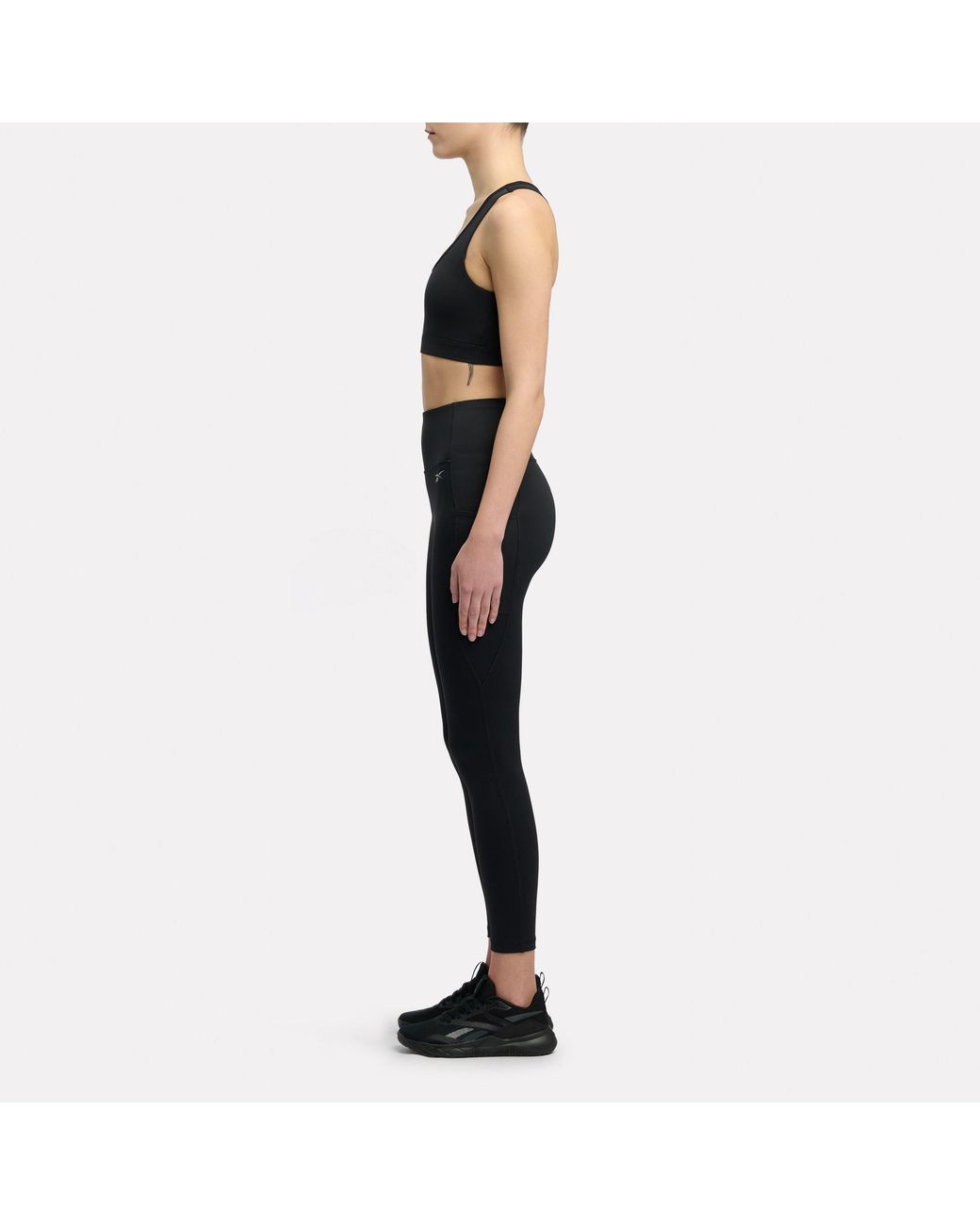 Reebok Black Lux Speed Racerback Sports Bra