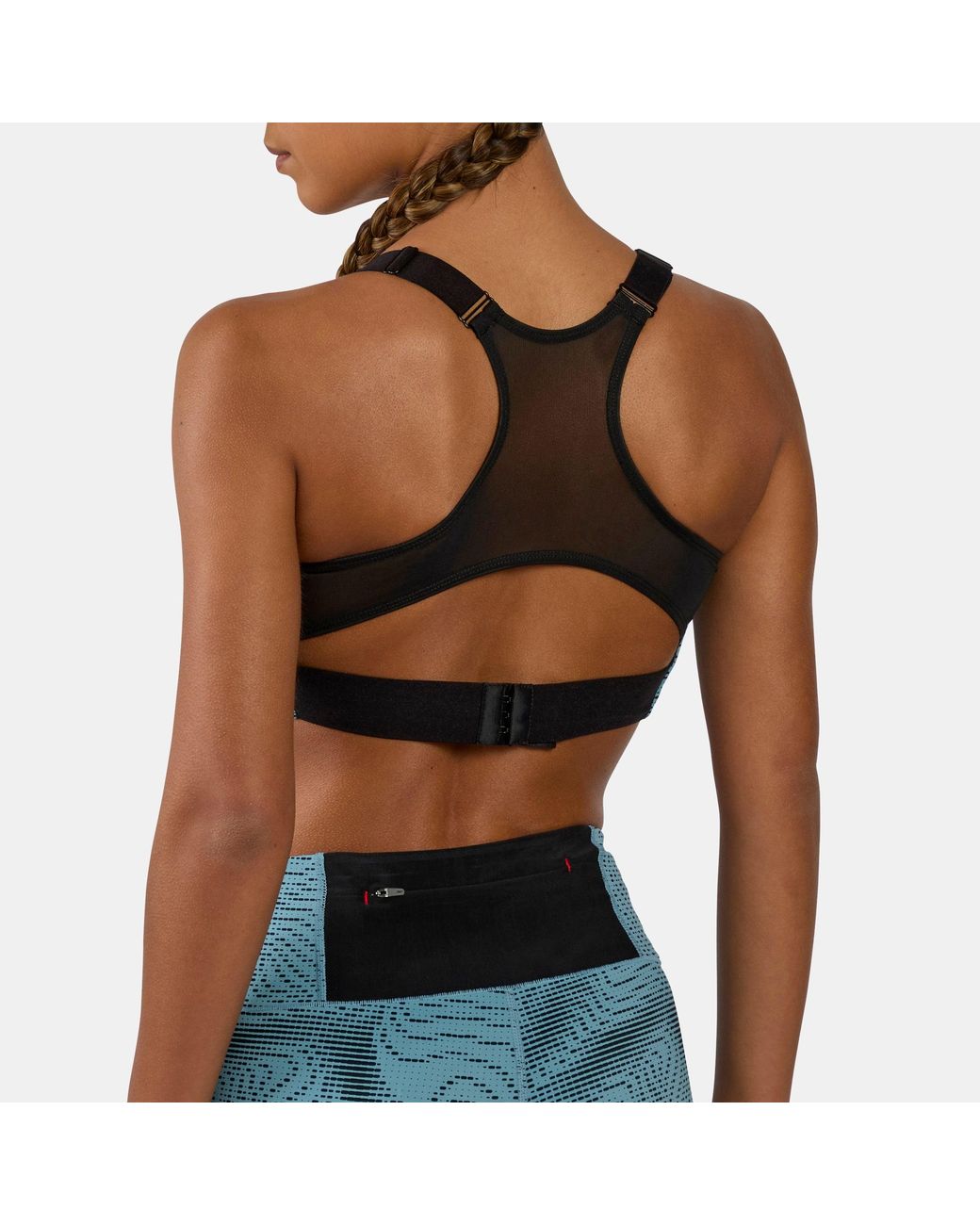 Reebok Blue Rbk Lab Running Printed Sports Bra