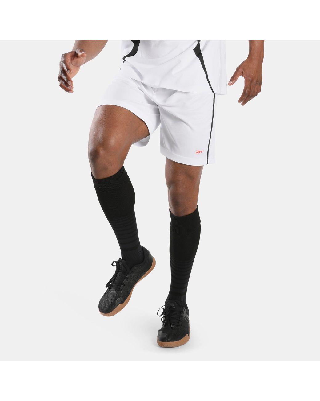 Reebok White Sidewinder Football 7" Shorts