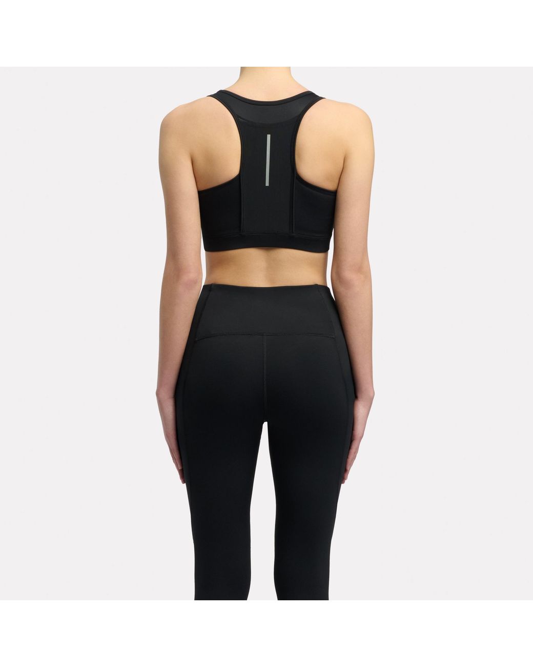 Reebok Black Lux Speed Racerback Sports Bra