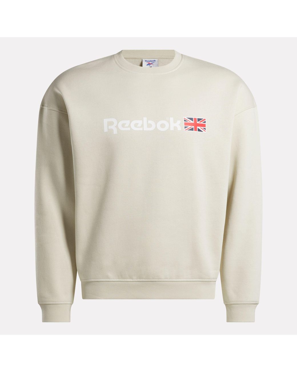 Reebok White Logo Crewneck Sweatshirt
