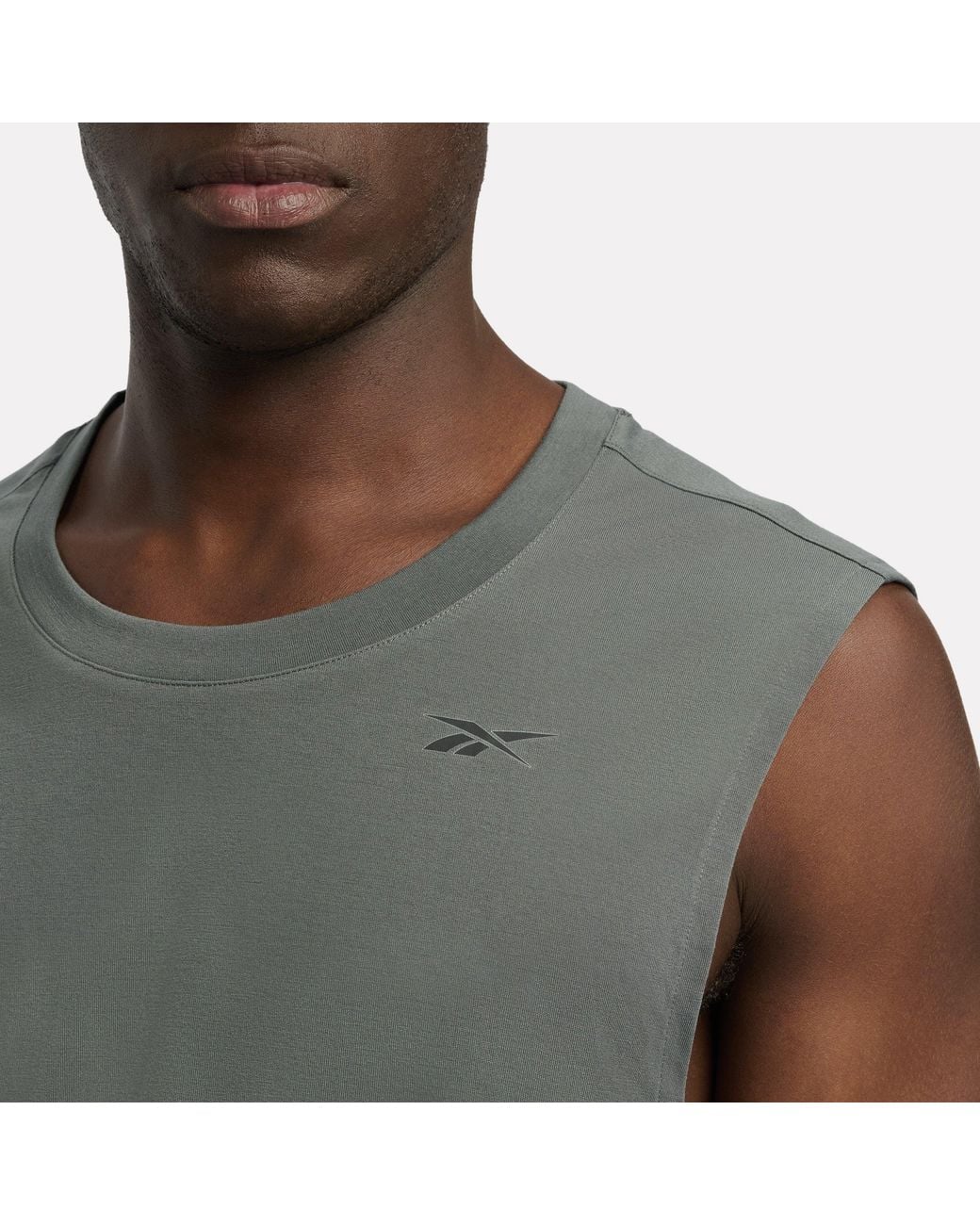Reebok Gray Id Train Easy Fit Sleeveless T-Shirt