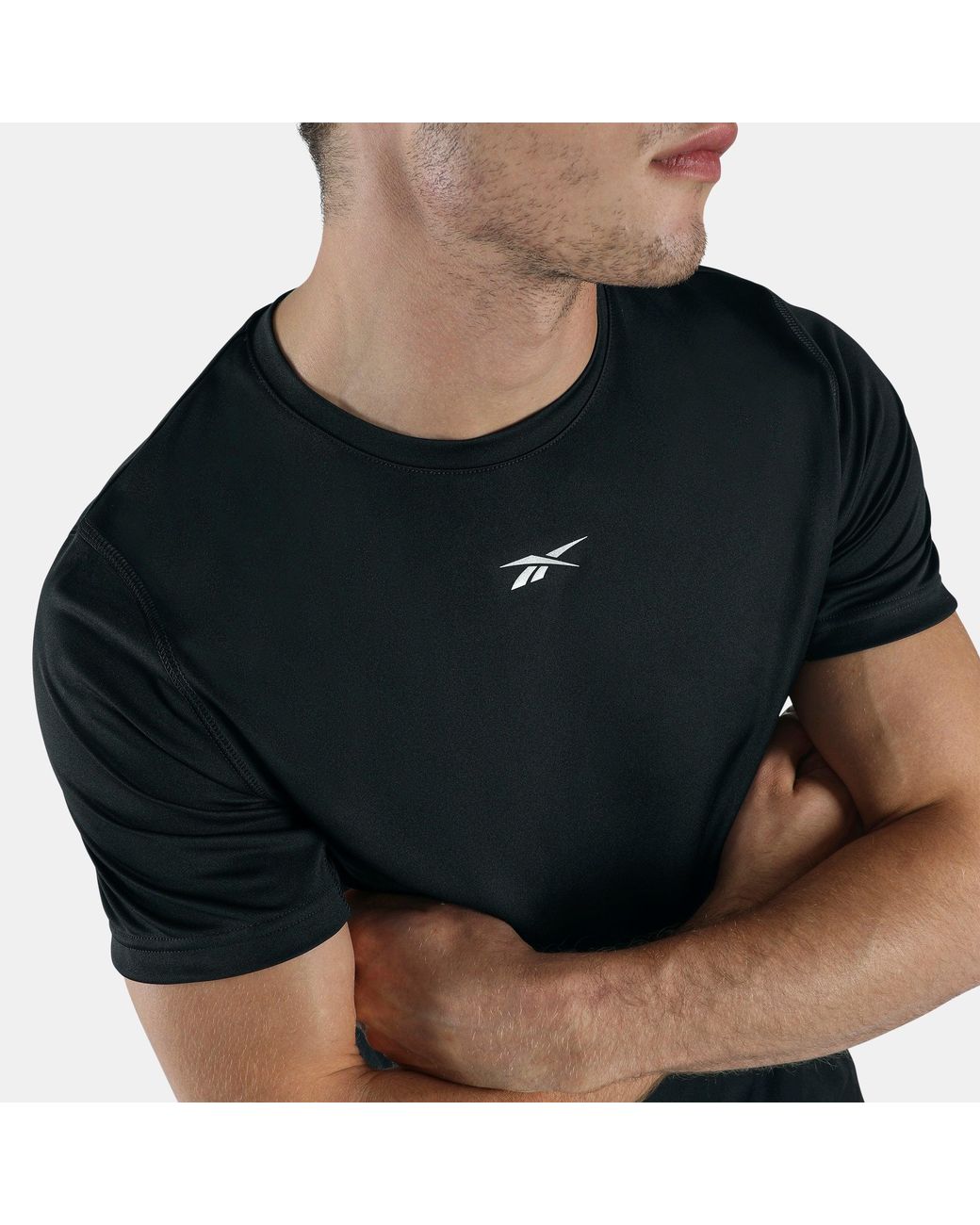 Reebok Black Id Run T-Shirt