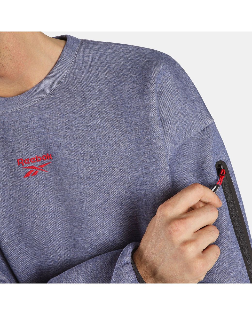Reebok Blue Dreamblend Spacer Crew Sweatshirt for men