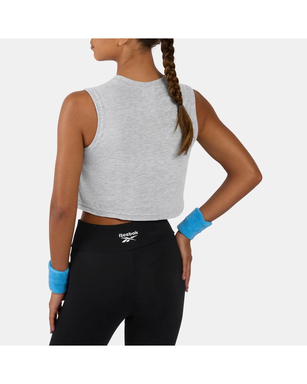 Reebok Blue Lux Cropped Graphic Tank