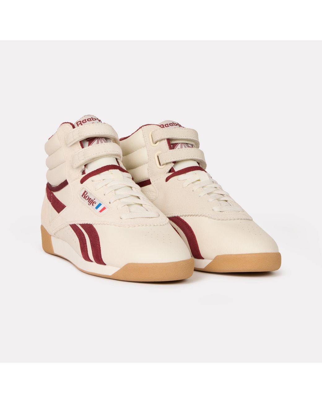 Reebok Pink X Rouje Freestyle Hi Trainers