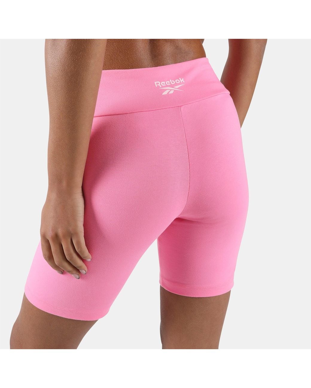 Reebok Pink Frida Small Logo Cycle Shorts