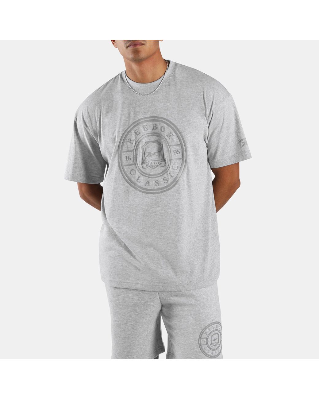 Reebok Gray Crest T-Shirt for men