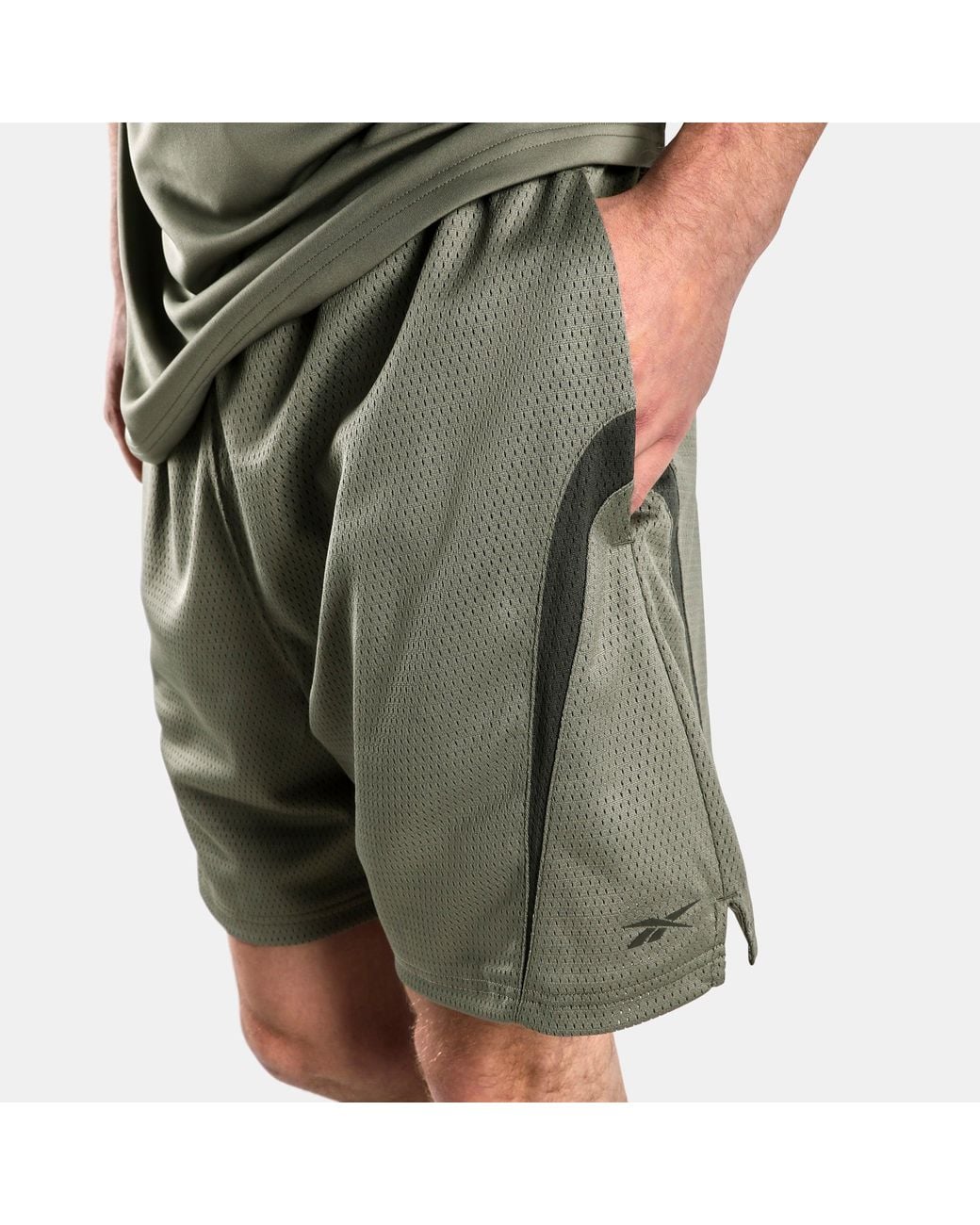 Reebok Green Rbk.Basketball Mesh Shorts