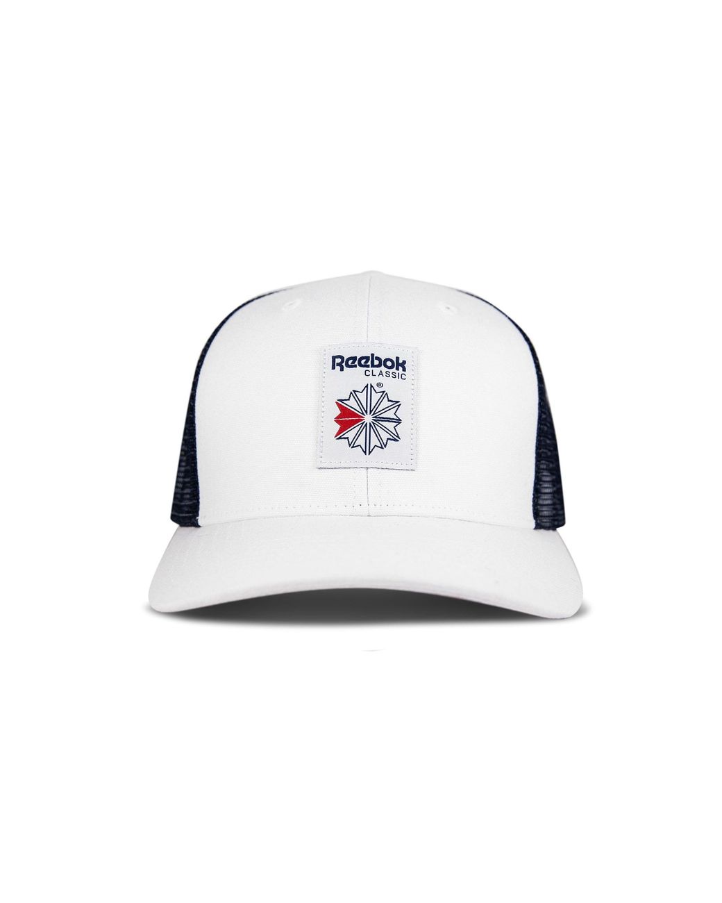 White Reebok Cap Reebok Woven Patch Vector Trucker Cap in White | Lyst