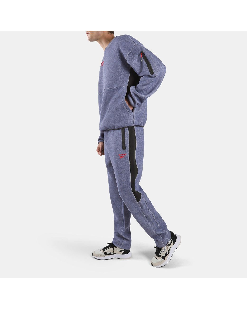 Reebok Blue Dreamblend Spacer Crew Sweatshirt for men