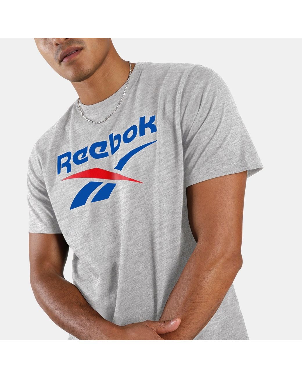 Reebok Gray Id 2-Color Logo T-Shirt
