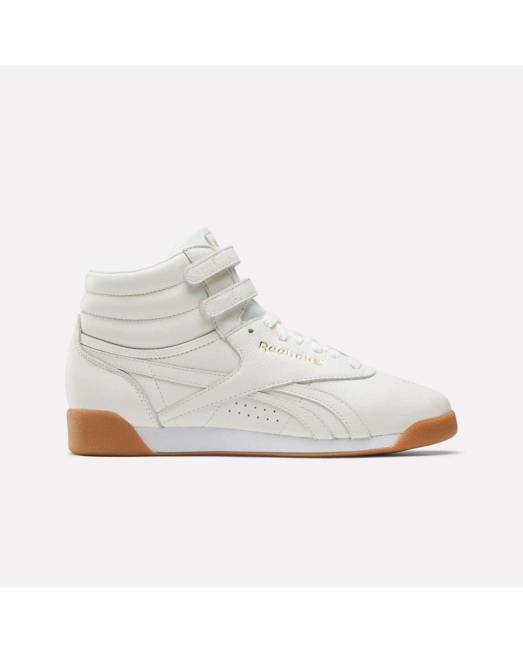 Reebok White Freestyle Hi Trainers