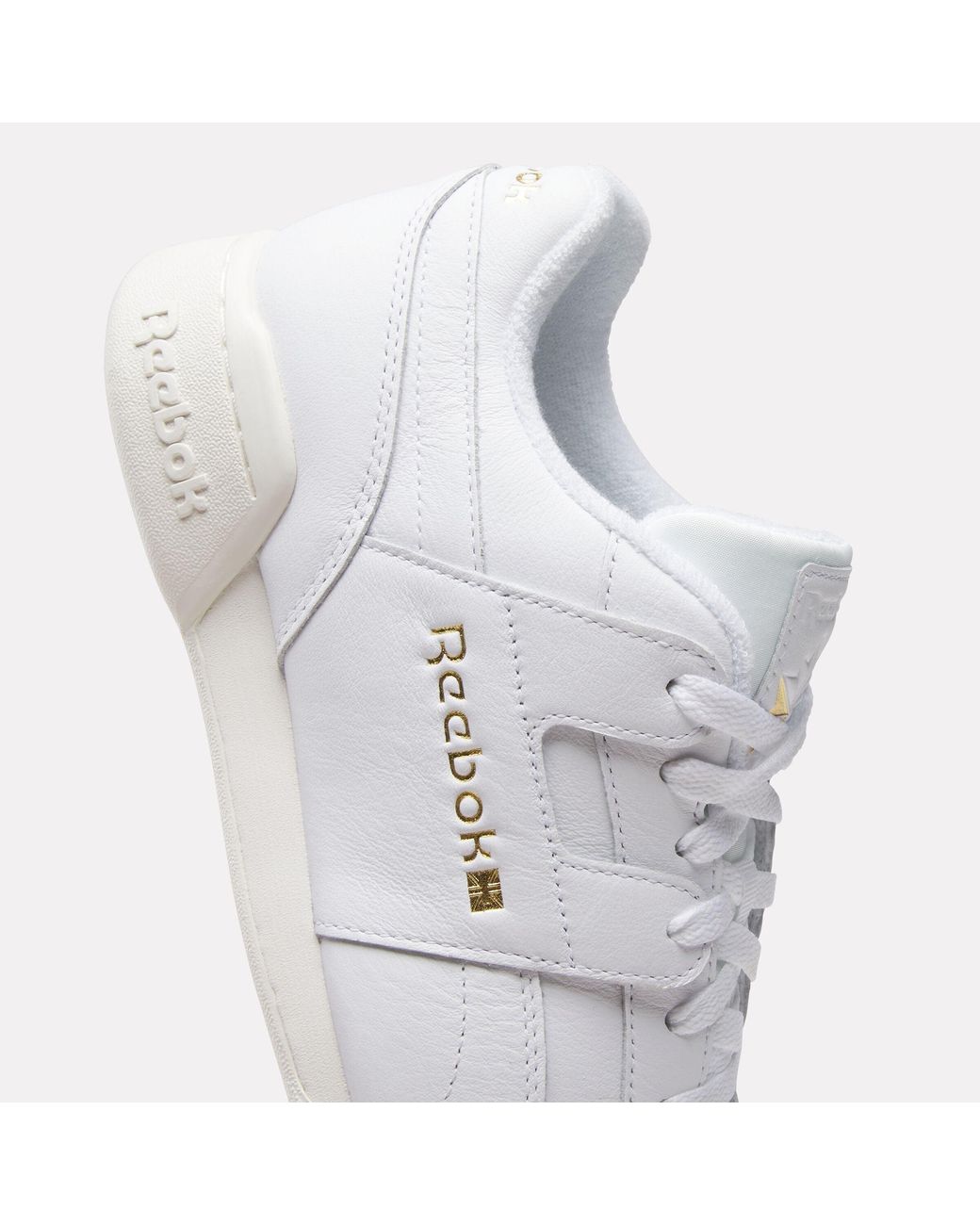 Reebok White Workout Plus Sneaker, Größe