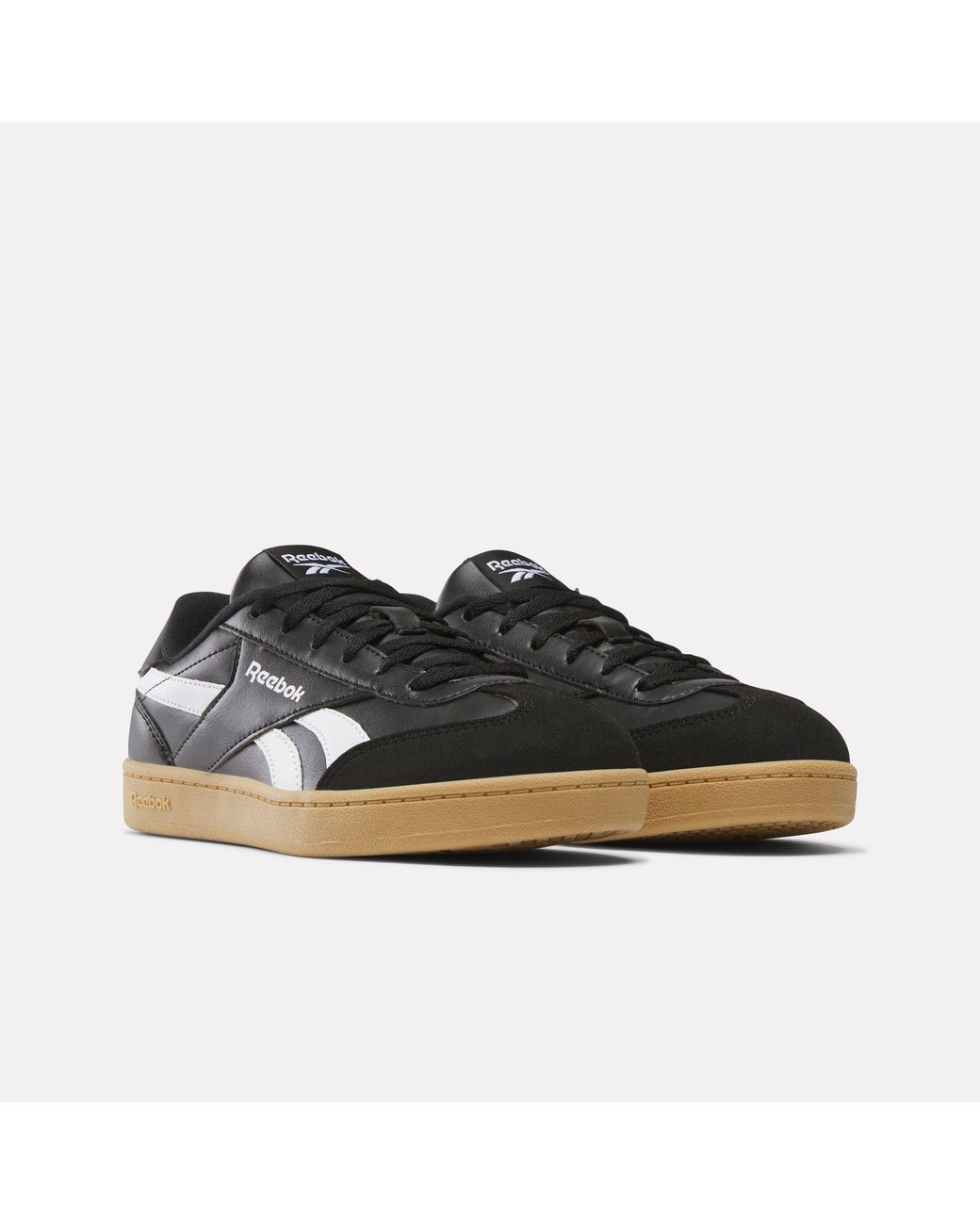 Reebok Black Smash Edge Junior Trainers, Gum