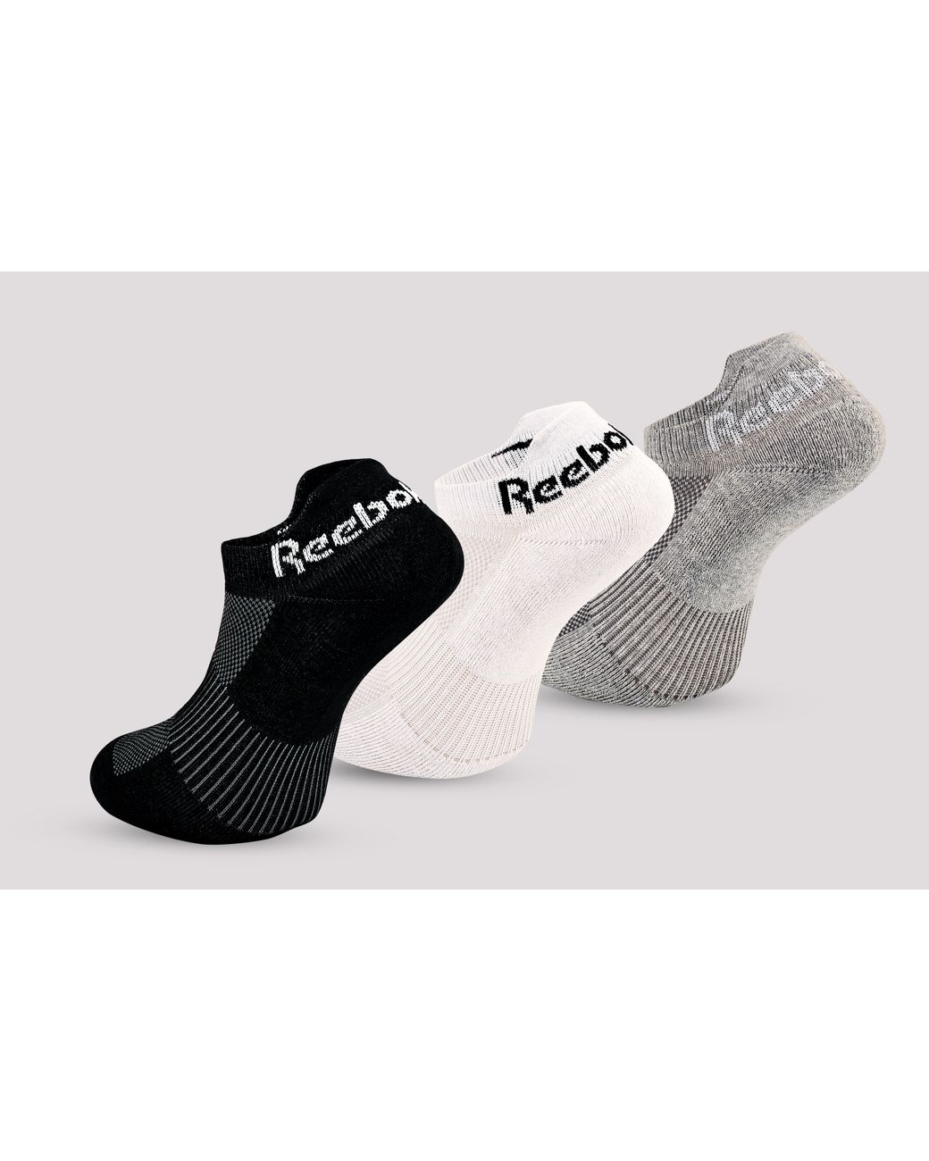 Reebok Gray Sports Essentials Low Socks (3 Pack)