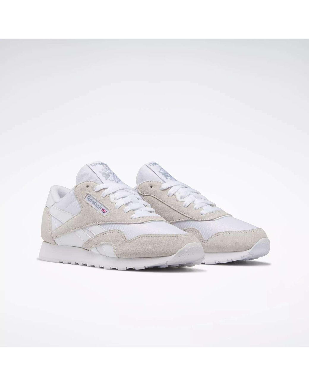 Reebok White Classic Nylon Sneakers